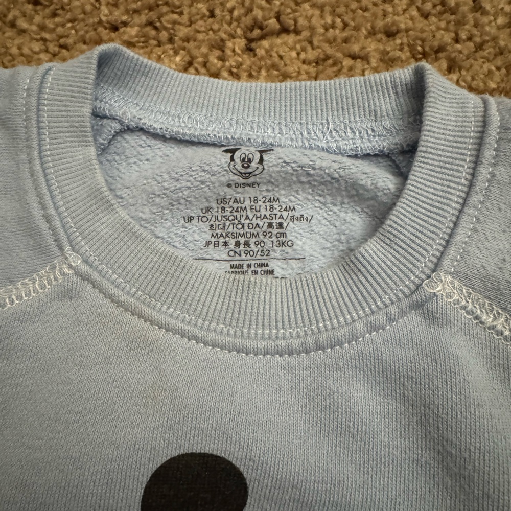 Disney Light Blue Mickey Mouse Sweatshirt - Picture 4 of 4